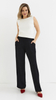 Black women's wide, loose trousers with jeans-style pockets