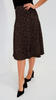 Women's long patterned skirt with brown stones