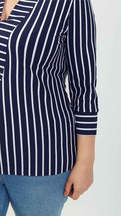 Navy blue elegant blouse for women