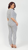 Women's spring elegant summer jumpsuit with stripes