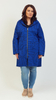 Women's blue spring autumn short hooded coat
