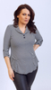 Women's tunic elegant blouse with black stripes