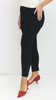 Black stylish comfortable leggings with buttons