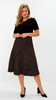 Women's long patterned skirt with brown stones