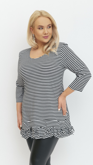 Women's tunic loose elegant striped blouse