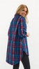 Women's cotton shirt, loose, oversize checkered tunic