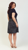 Women's black skirt with white dots short