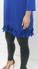 Kornblumenblaue Damen-Tunika, lockere, elegante Bluse