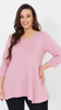 Plain powder pink tunic viscose