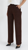 Brown women's wide, loose trousers with pockets