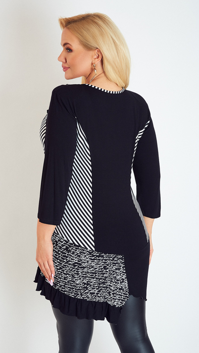 Elegant women's black tunic large size