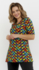 Damentunika, lockere Bluse mit Aufdruck