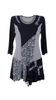 Elegant women's black tunic large size