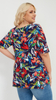 Women's tunic loose blouse elegant pattern flowers
