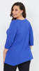 Cornflower blue women's tunic, loose blouse, elegant viscose