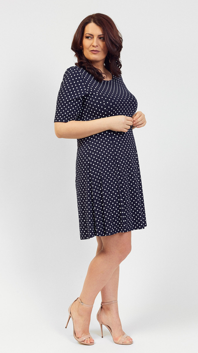 Dunkelblaue elegantes Sommerkleid für Damen