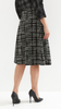 Gray and black women's long warm skirt with an elastic band