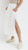 White maxi skirt with pockets