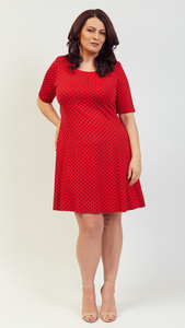 Czerwona sukienka damska elegancka letnia